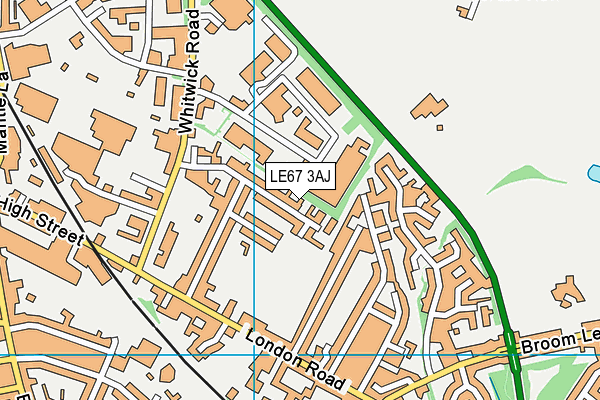LE67 3AJ map - OS VectorMap District (Ordnance Survey)