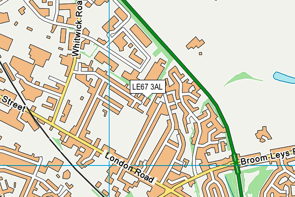 LE67 3AL map - OS VectorMap District (Ordnance Survey)