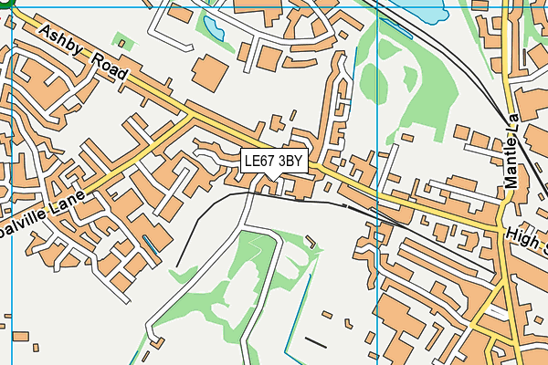 LE67 3BY map - OS VectorMap District (Ordnance Survey)