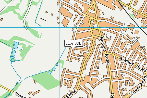 LE67 3DL map - OS VectorMap District (Ordnance Survey)