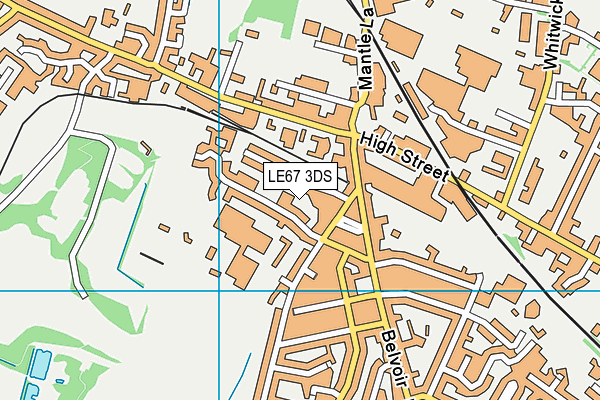 LE67 3DS map - OS VectorMap District (Ordnance Survey)