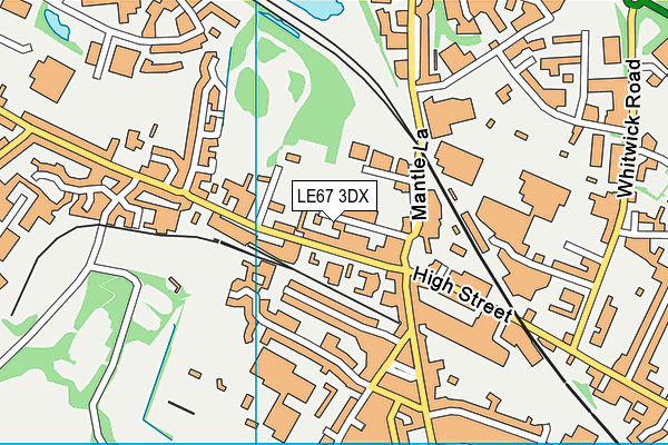 LE67 3DX map - OS VectorMap District (Ordnance Survey)