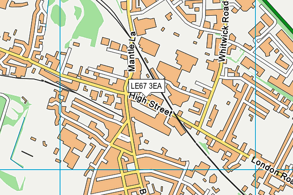 LE67 3EA map - OS VectorMap District (Ordnance Survey)