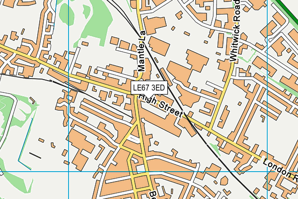 LE67 3ED map - OS VectorMap District (Ordnance Survey)