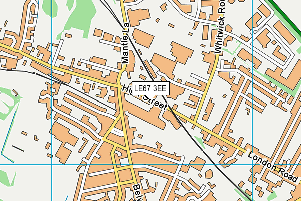 LE67 3EE map - OS VectorMap District (Ordnance Survey)