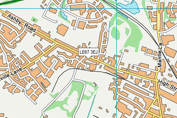 LE67 3EJ map - OS VectorMap District (Ordnance Survey)