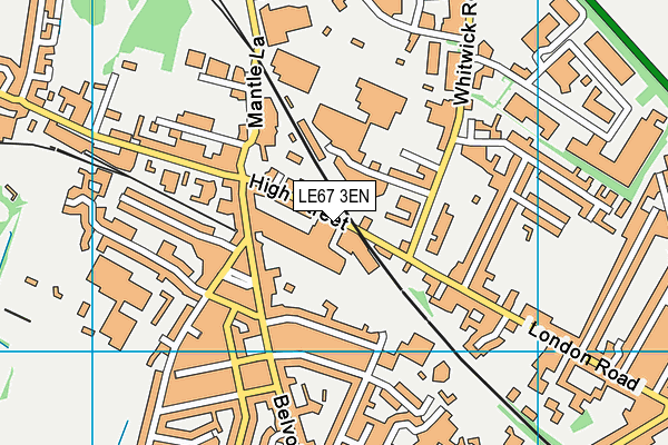 LE67 3EN map - OS VectorMap District (Ordnance Survey)