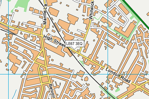 LE67 3EQ map - OS VectorMap District (Ordnance Survey)