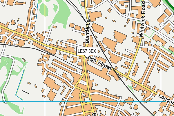 LE67 3EX map - OS VectorMap District (Ordnance Survey)