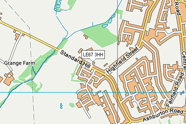 LE67 3HH map - OS VectorMap District (Ordnance Survey)