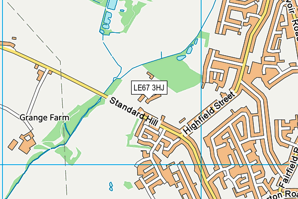LE67 3HJ map - OS VectorMap District (Ordnance Survey)