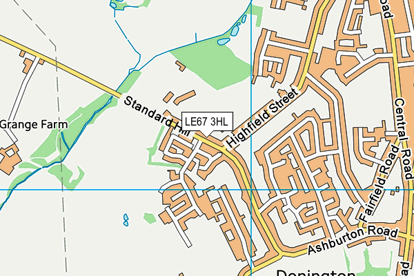 LE67 3HL map - OS VectorMap District (Ordnance Survey)