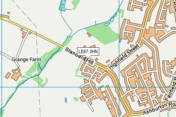 LE67 3HN map - OS VectorMap District (Ordnance Survey)