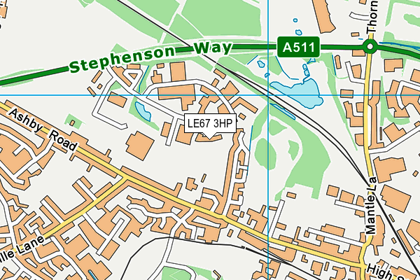 LE67 3HP map - OS VectorMap District (Ordnance Survey)