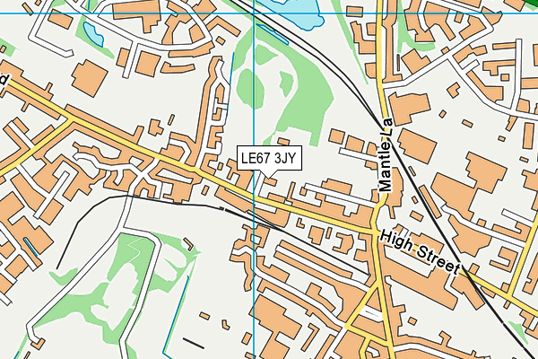 LE67 3JY map - OS VectorMap District (Ordnance Survey)