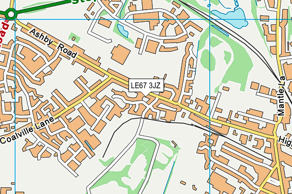LE67 3JZ map - OS VectorMap District (Ordnance Survey)