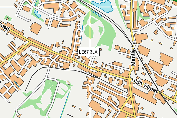 LE67 3LA map - OS VectorMap District (Ordnance Survey)