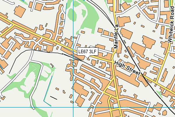 LE67 3LF map - OS VectorMap District (Ordnance Survey)