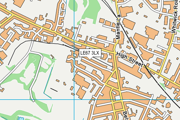 LE67 3LX map - OS VectorMap District (Ordnance Survey)