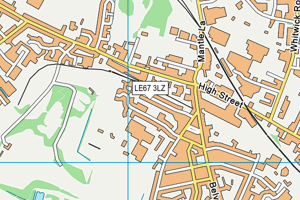 LE67 3LZ map - OS VectorMap District (Ordnance Survey)