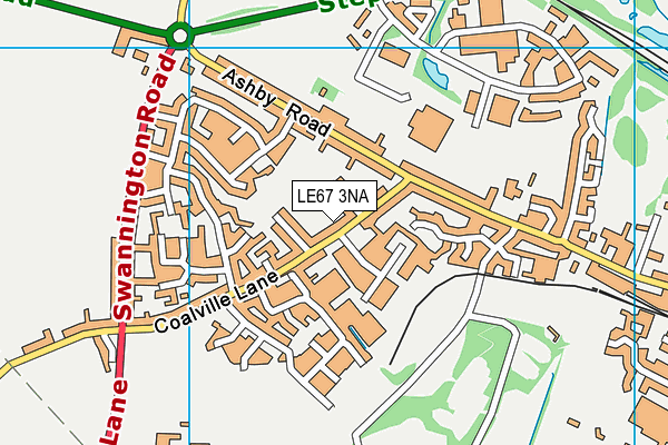 LE67 3NA map - OS VectorMap District (Ordnance Survey)