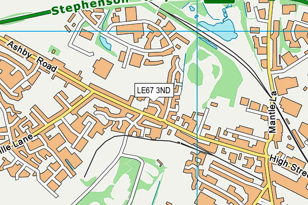 LE67 3ND map - OS VectorMap District (Ordnance Survey)