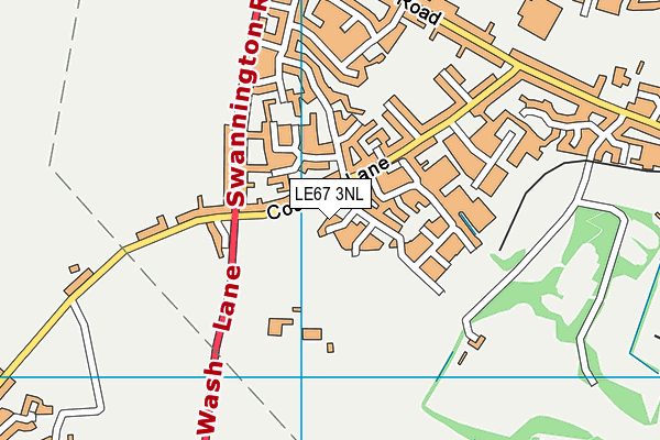 LE67 3NL map - OS VectorMap District (Ordnance Survey)