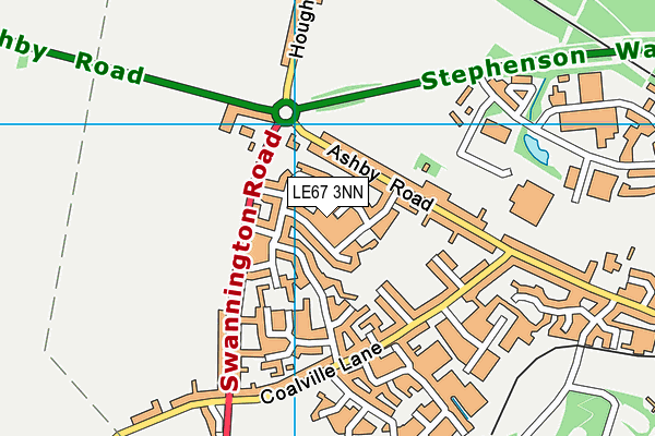 LE67 3NN map - OS VectorMap District (Ordnance Survey)