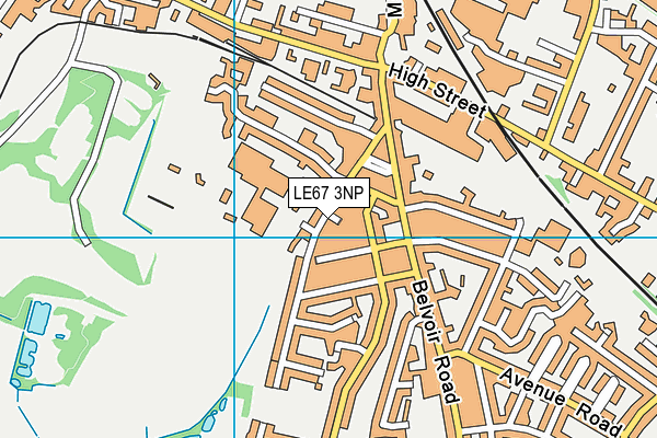 LE67 3NP map - OS VectorMap District (Ordnance Survey)