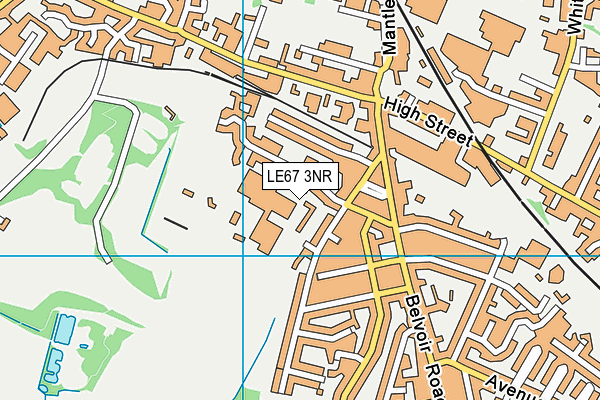 LE67 3NR map - OS VectorMap District (Ordnance Survey)