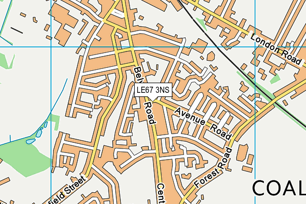 LE67 3NS map - OS VectorMap District (Ordnance Survey)