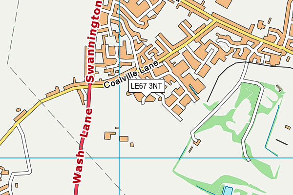 LE67 3NT map - OS VectorMap District (Ordnance Survey)