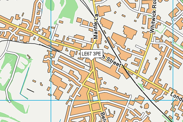 LE67 3PE map - OS VectorMap District (Ordnance Survey)