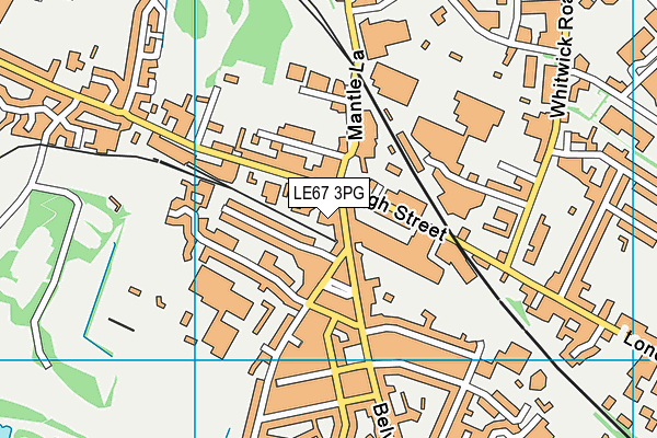 LE67 3PG map - OS VectorMap District (Ordnance Survey)