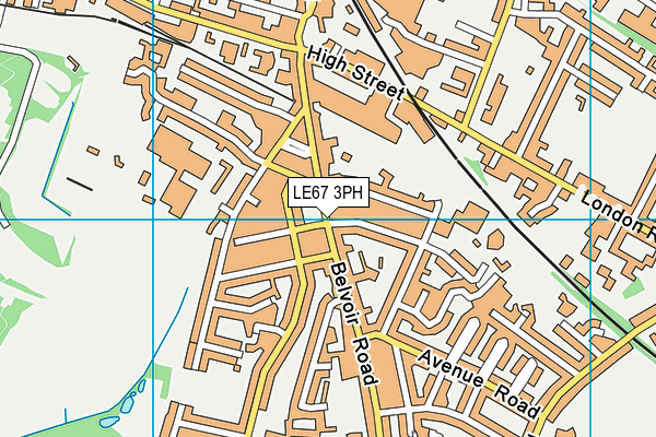 LE67 3PH map - OS VectorMap District (Ordnance Survey)