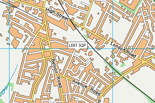 LE67 3QP map - OS VectorMap District (Ordnance Survey)