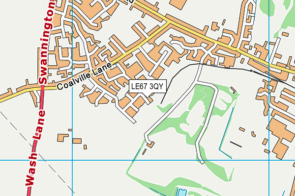 LE67 3QY map - OS VectorMap District (Ordnance Survey)