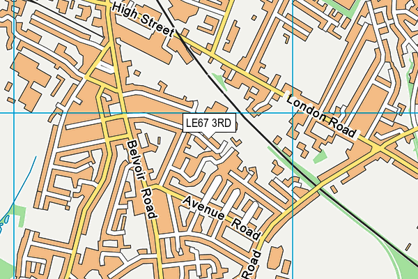 LE67 3RD map - OS VectorMap District (Ordnance Survey)