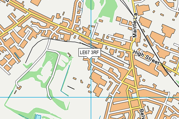 LE67 3RF map - OS VectorMap District (Ordnance Survey)