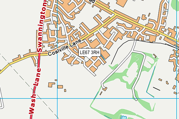 LE67 3RH map - OS VectorMap District (Ordnance Survey)