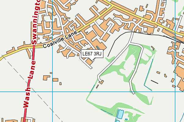 LE67 3RJ map - OS VectorMap District (Ordnance Survey)