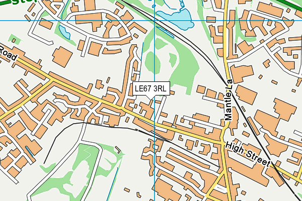 LE67 3RL map - OS VectorMap District (Ordnance Survey)