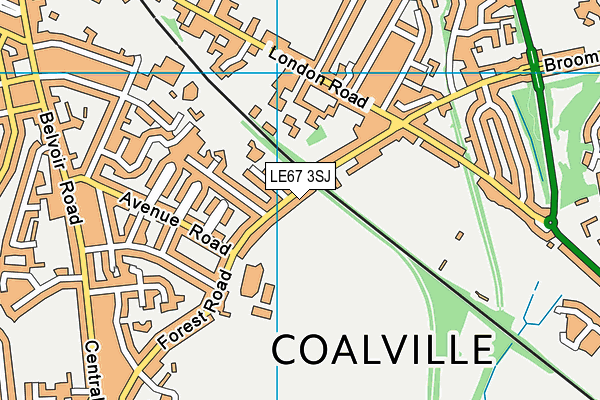 The Newbridge School map (LE67 3SJ) - OS VectorMap District (Ordnance Survey)