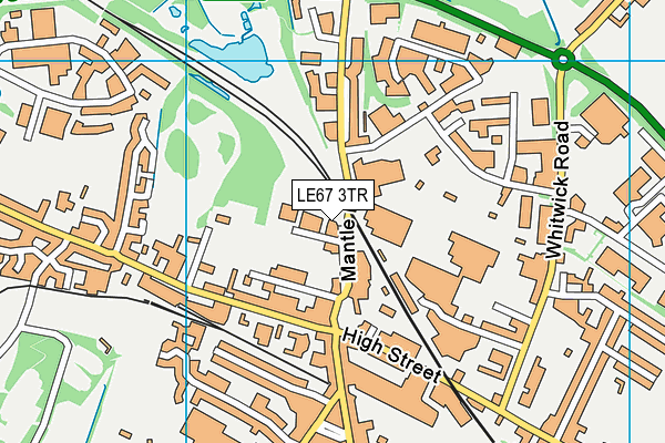 LE67 3TR map - OS VectorMap District (Ordnance Survey)