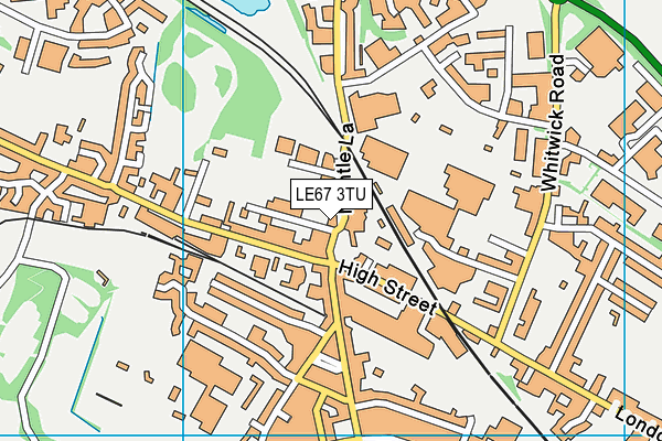 LE67 3TU map - OS VectorMap District (Ordnance Survey)