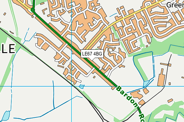 LE67 4BG map - OS VectorMap District (Ordnance Survey)