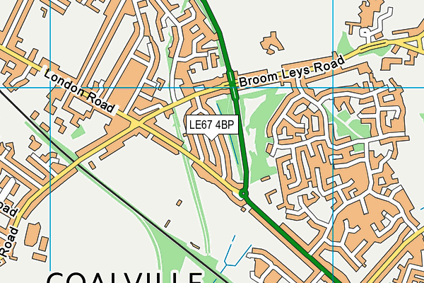 LE67 4BP map - OS VectorMap District (Ordnance Survey)