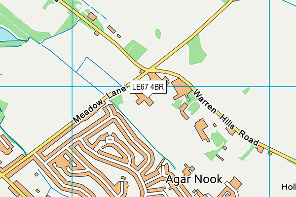 LE67 4BR map - OS VectorMap District (Ordnance Survey)