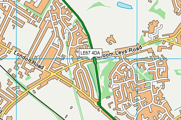 LE67 4DA map - OS VectorMap District (Ordnance Survey)