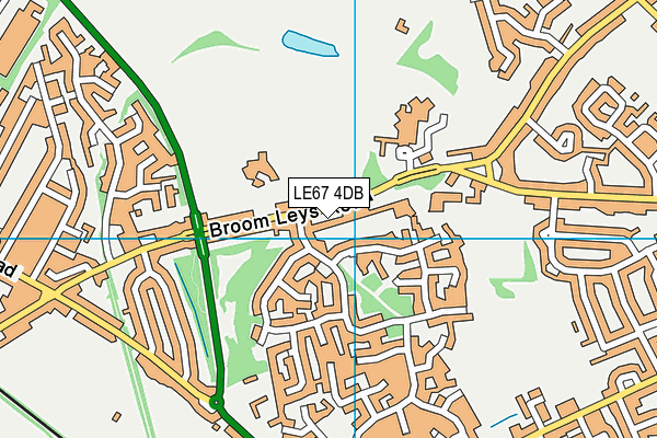 Broom Leys School map (LE67 4DB) - OS VectorMap District (Ordnance Survey)